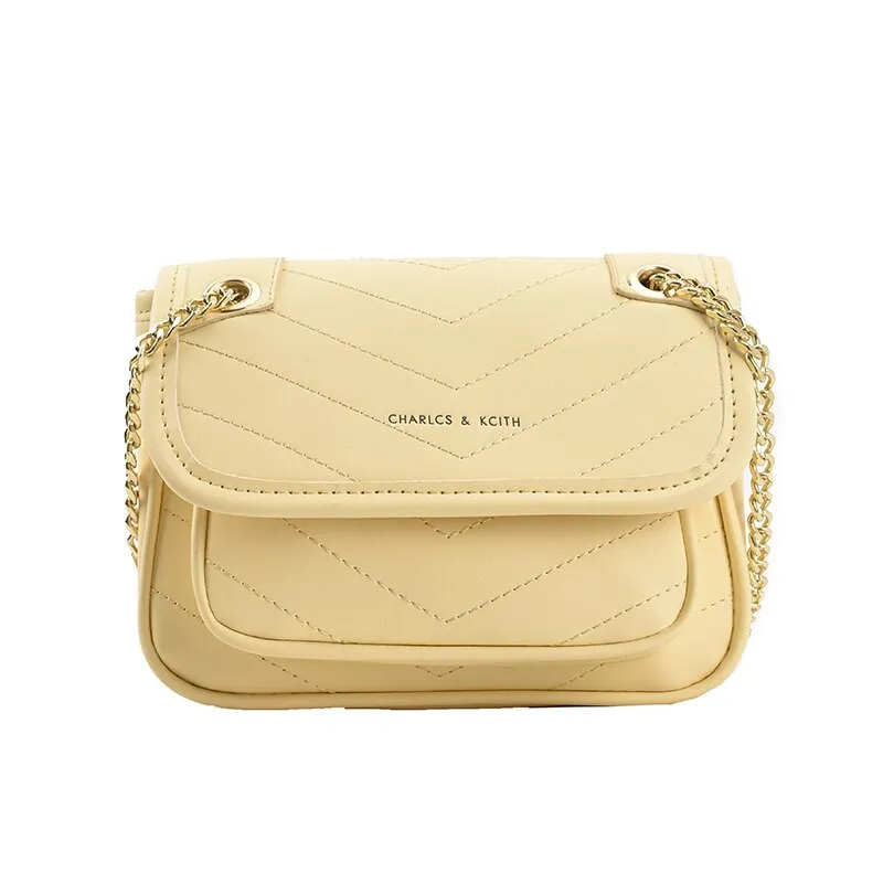 Simple casual chain bag ladies fashion messenger bag pure color female bag luxury designer shoulder bag lady bag