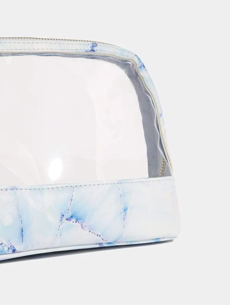 Skinnydip x Soph Blue Marble Makeup Bag