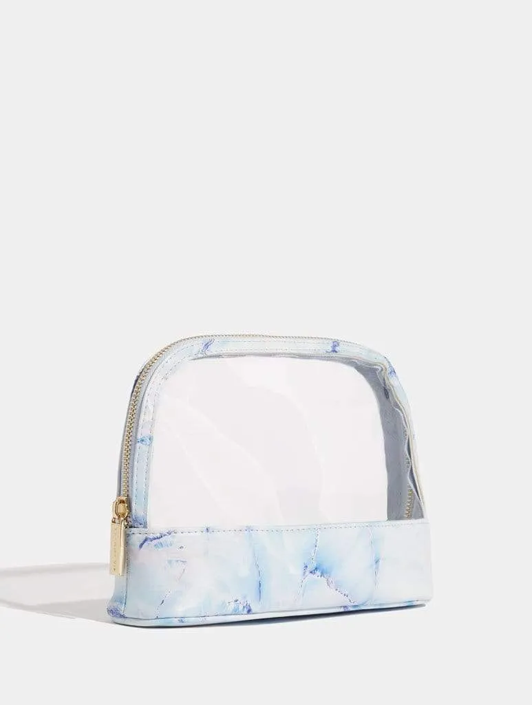 Skinnydip x Soph Blue Marble Makeup Bag