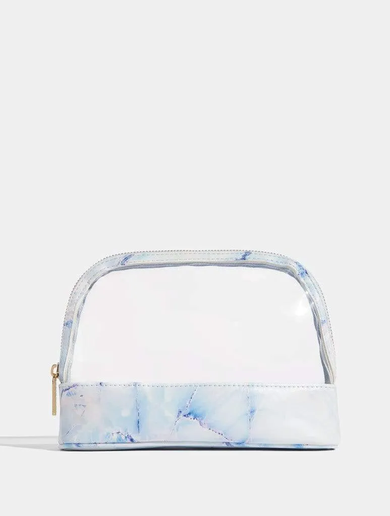 Skinnydip x Soph Blue Marble Makeup Bag