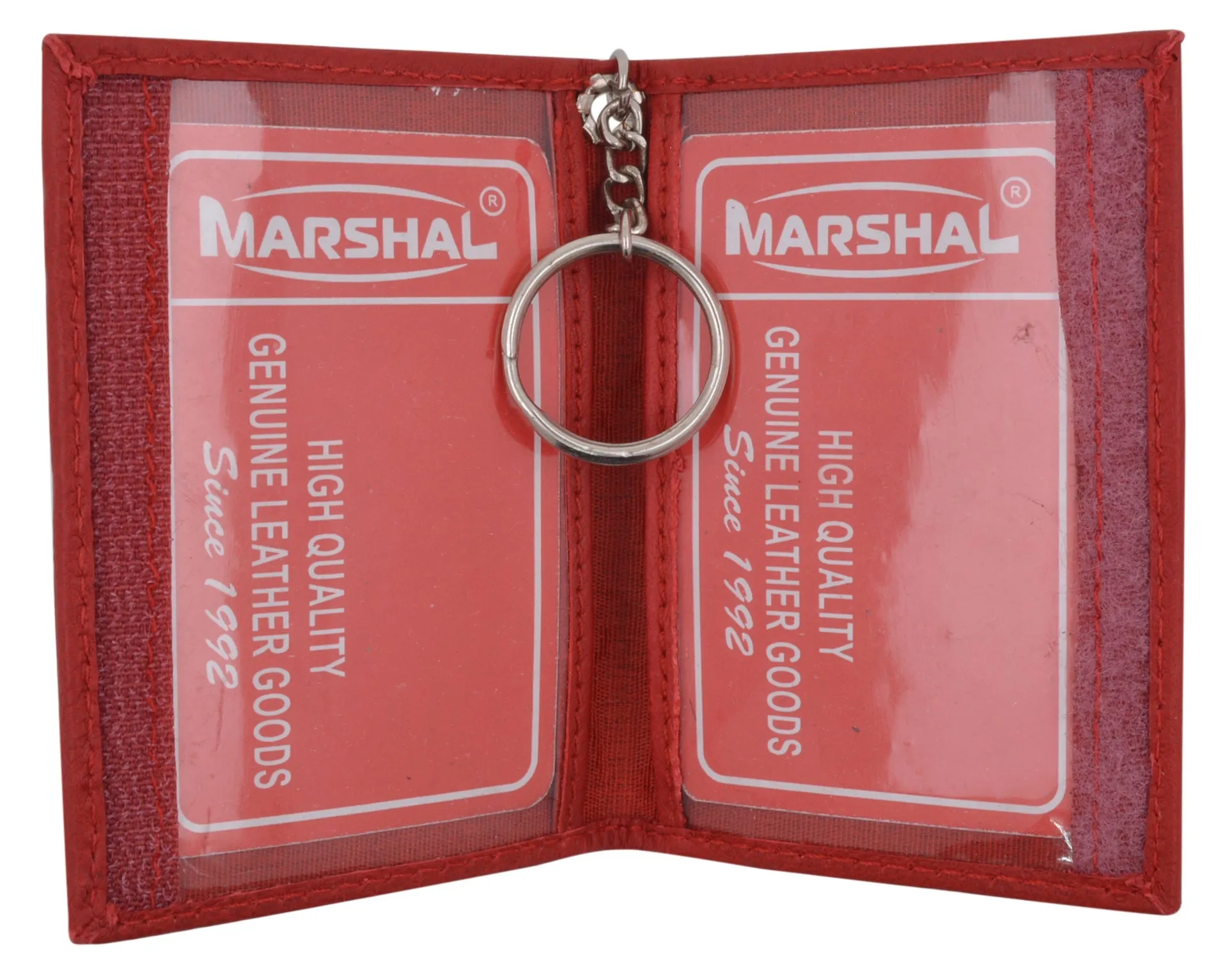 Slim Thin Lamb Leather Credit Card ID Mini Wallet Bifold Driver's License Safe with Key 515 (C)