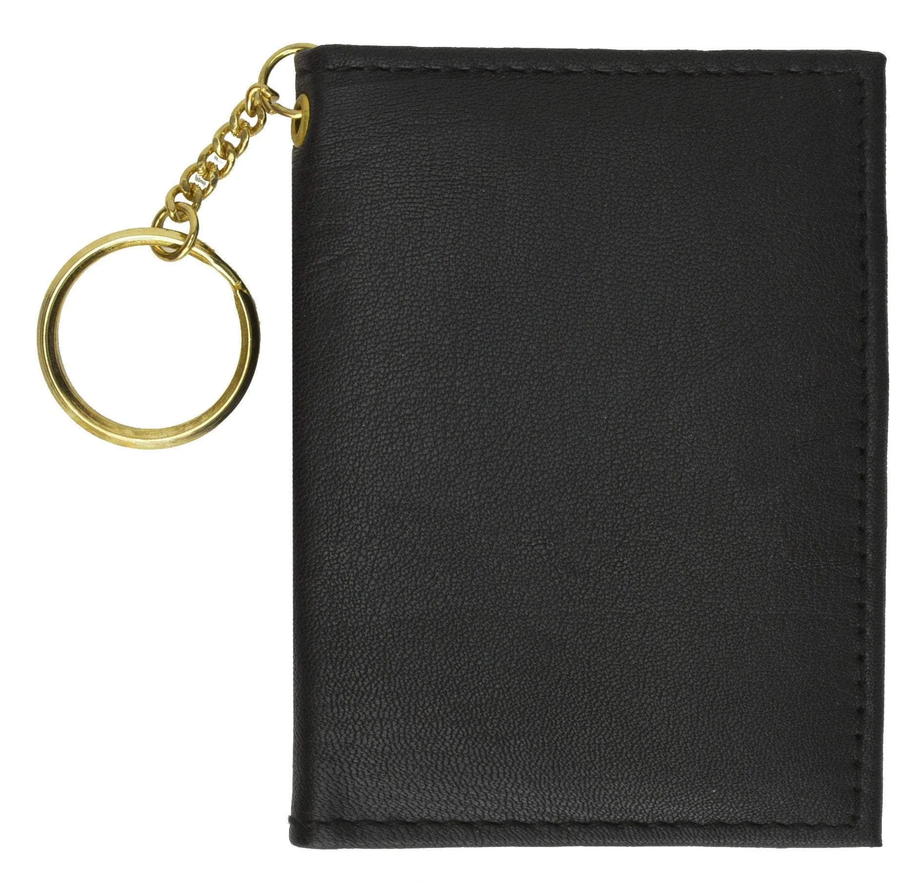 Slim Thin Lamb Leather Credit Card ID Mini Wallet Bifold Driver's License Safe with Key 515 (C)