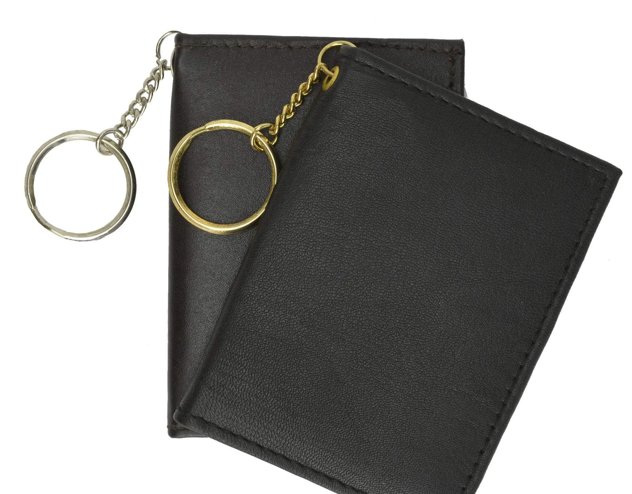 Slim Thin Lamb Leather Credit Card ID Mini Wallet Bifold Driver's License Safe with Key 515 (C)