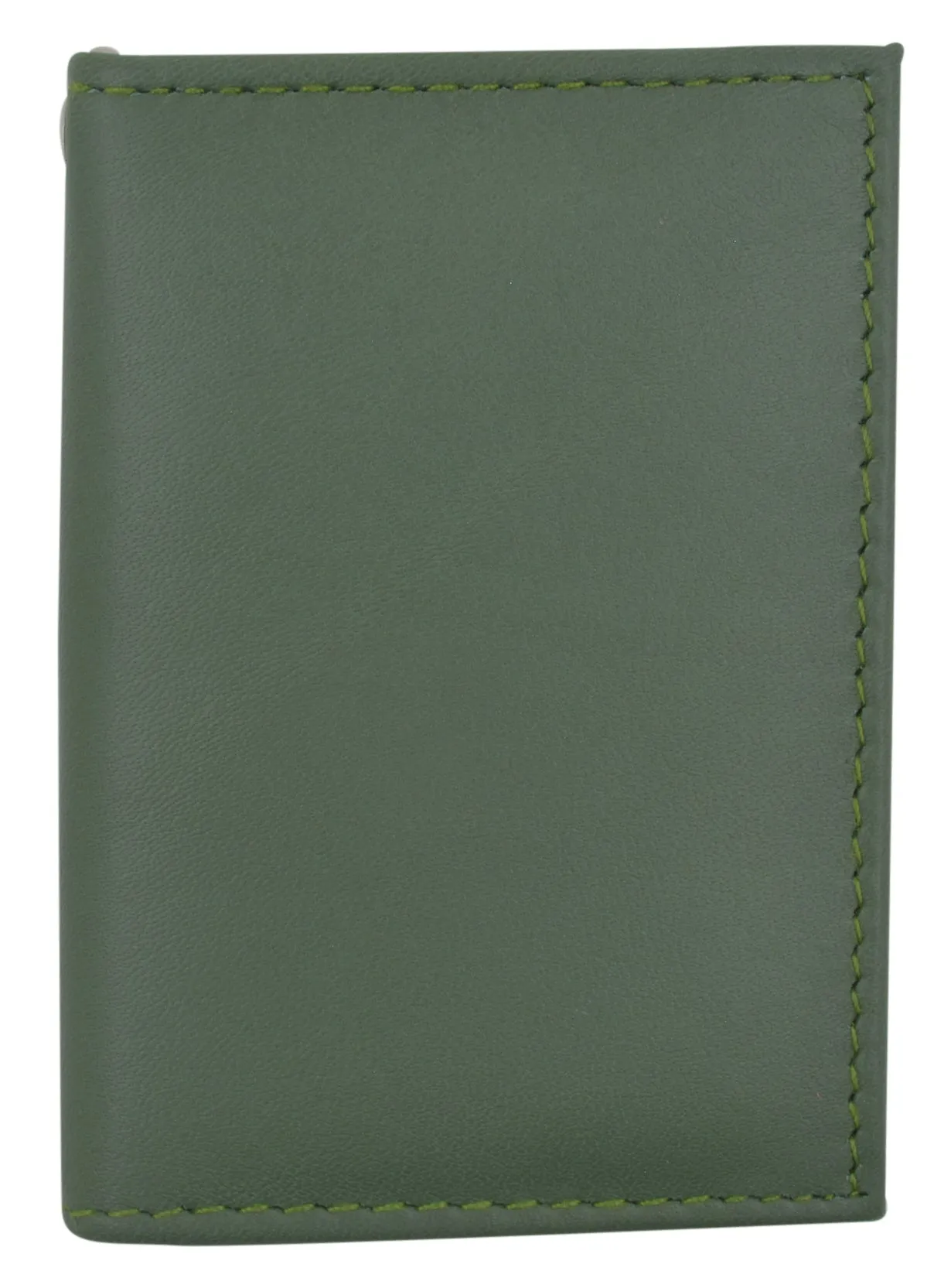 Slim Thin Lamb Leather Credit Card ID Mini Wallet Bifold Driver's License Safe with Key 515 (C)
