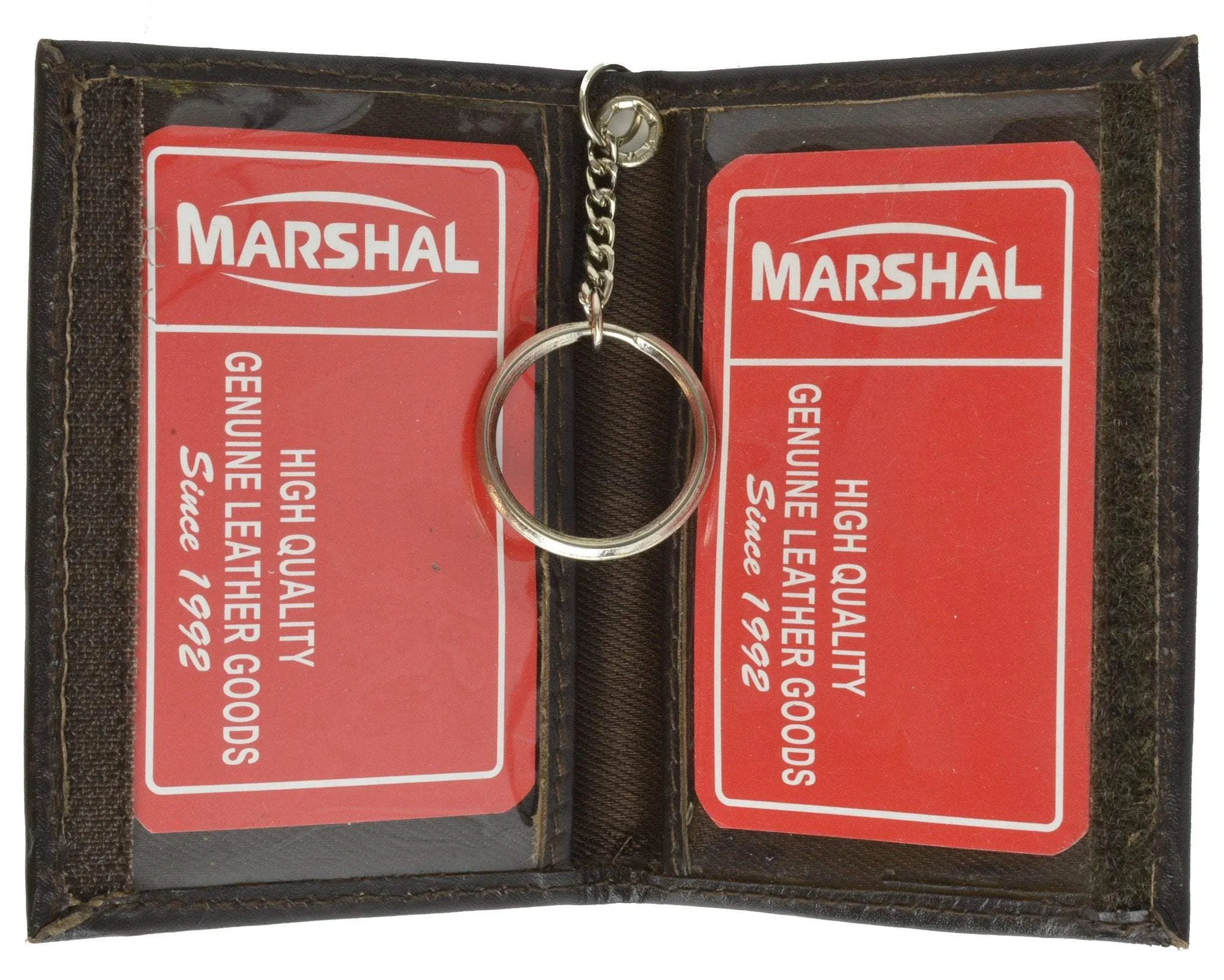 Slim Thin Lamb Leather Credit Card ID Mini Wallet Bifold Driver's License Safe with Key 515 (C)