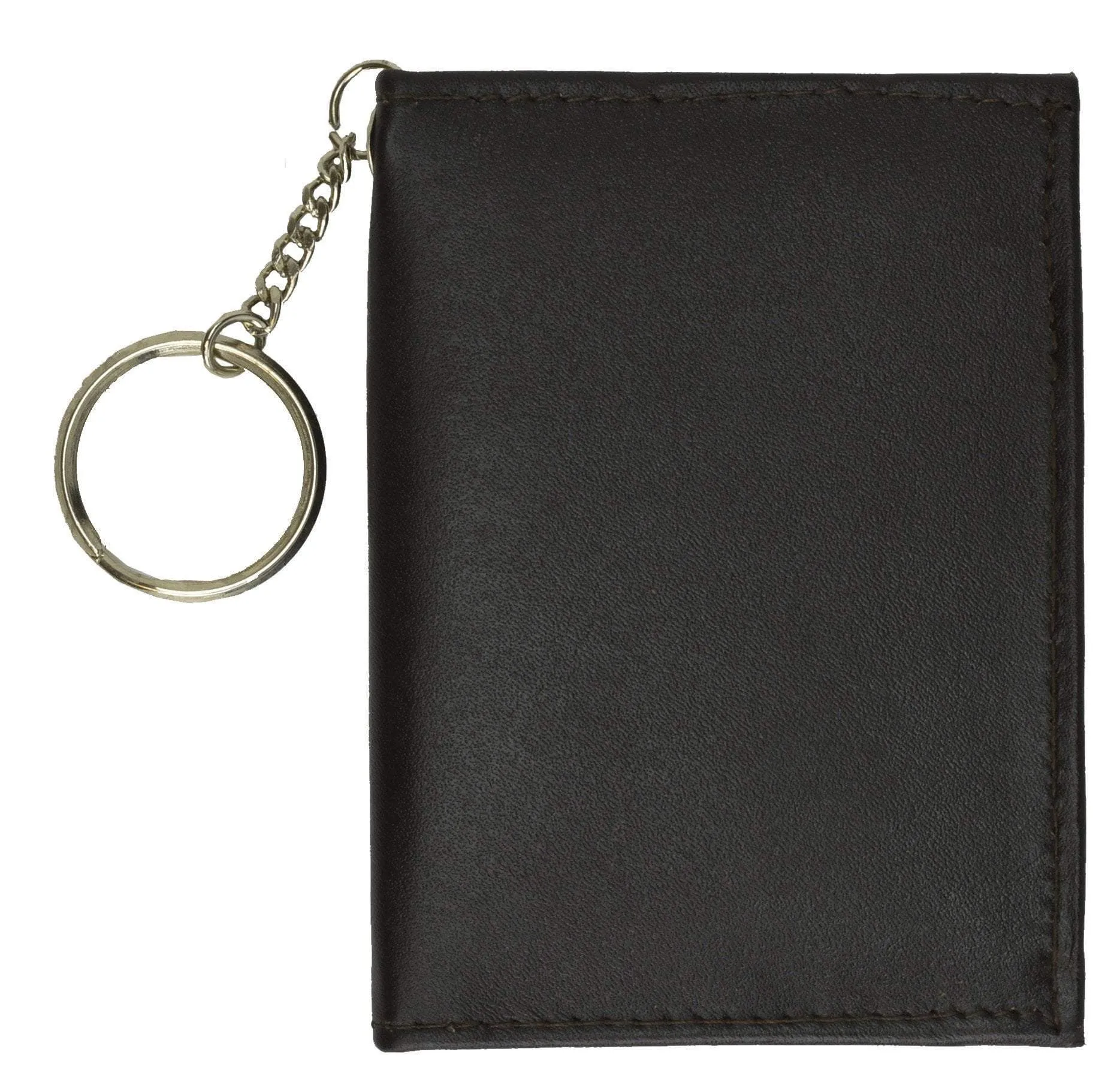 Slim Thin Lamb Leather Credit Card ID Mini Wallet Bifold Driver's License Safe with Key 515 (C)