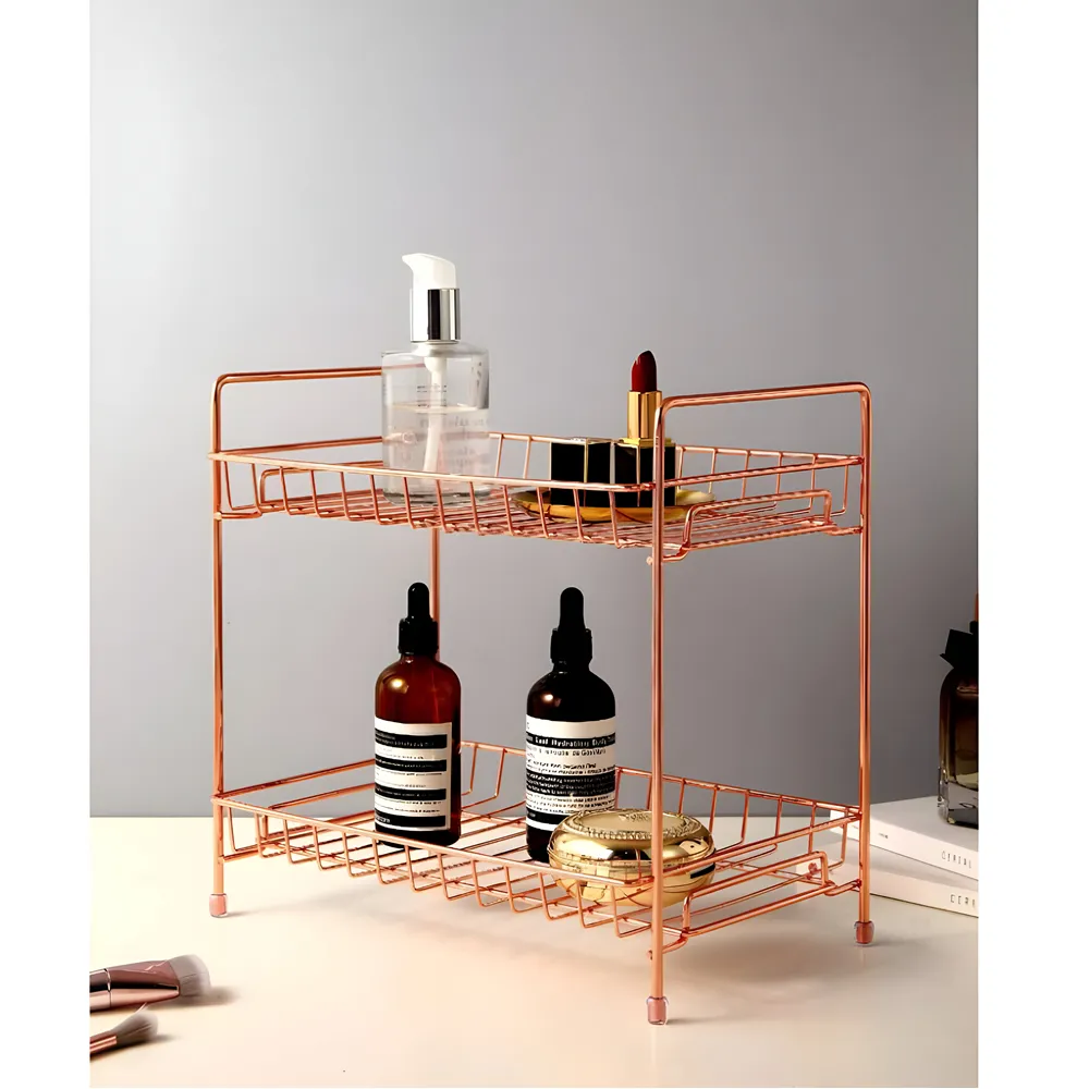 Stainless Steel 2 Layer Kitchen Storage Organizer/ Bathroom Rack