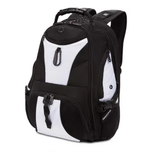SWISSGEAR Large ScanSmart Laptop Backpack | TSA-Friendly Carry-on | Travel, Work, School | Men's and Women's - Black/White