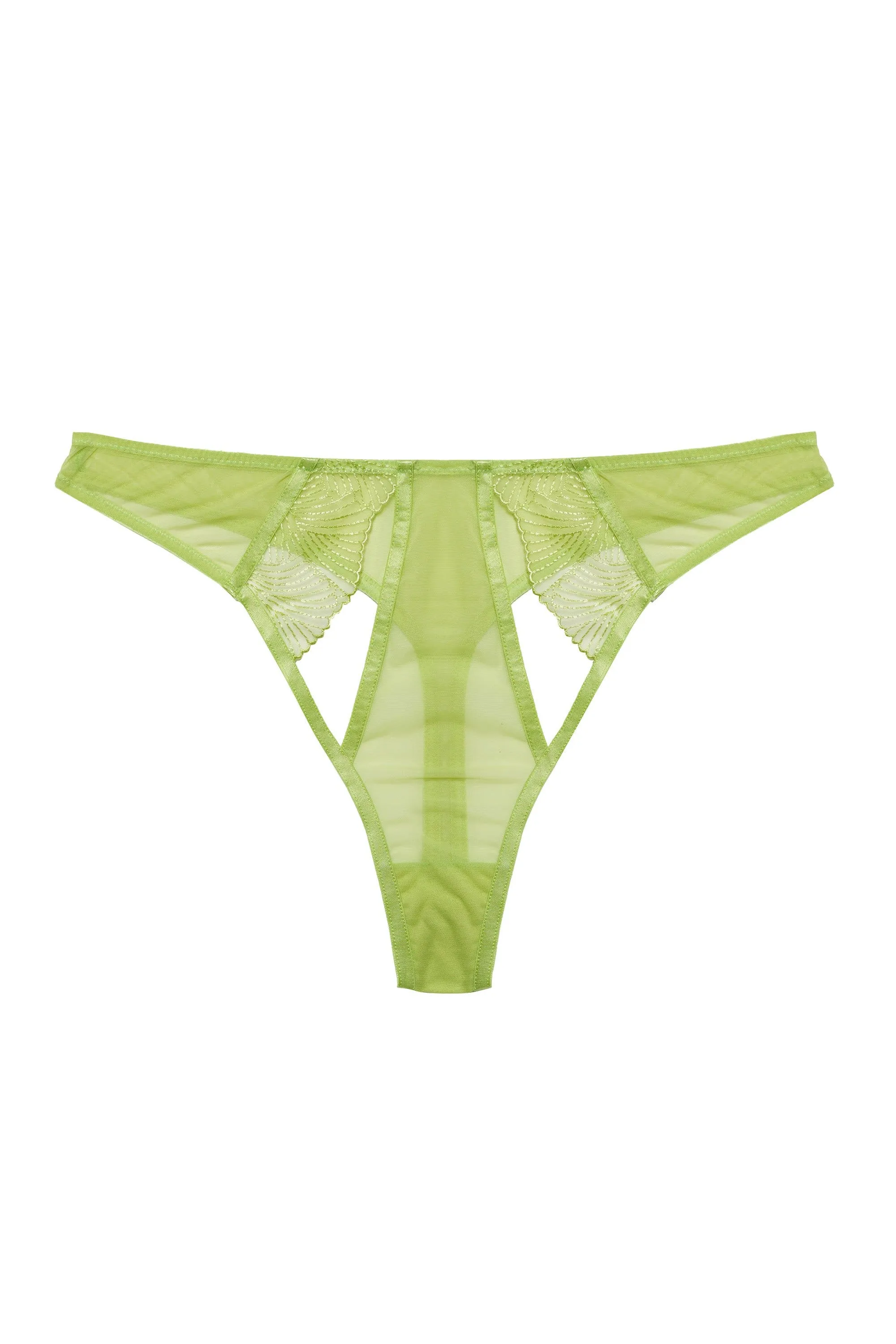 Taha Green Cut Out Thong