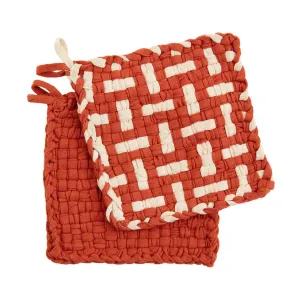 Taupe Woven Pot Holder Set