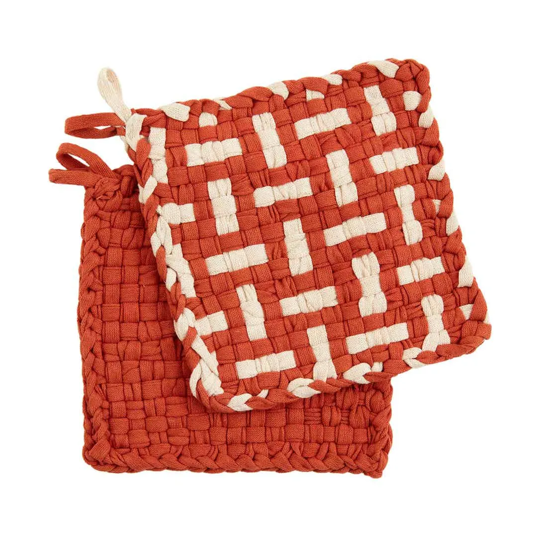 Taupe Woven Pot Holder Set