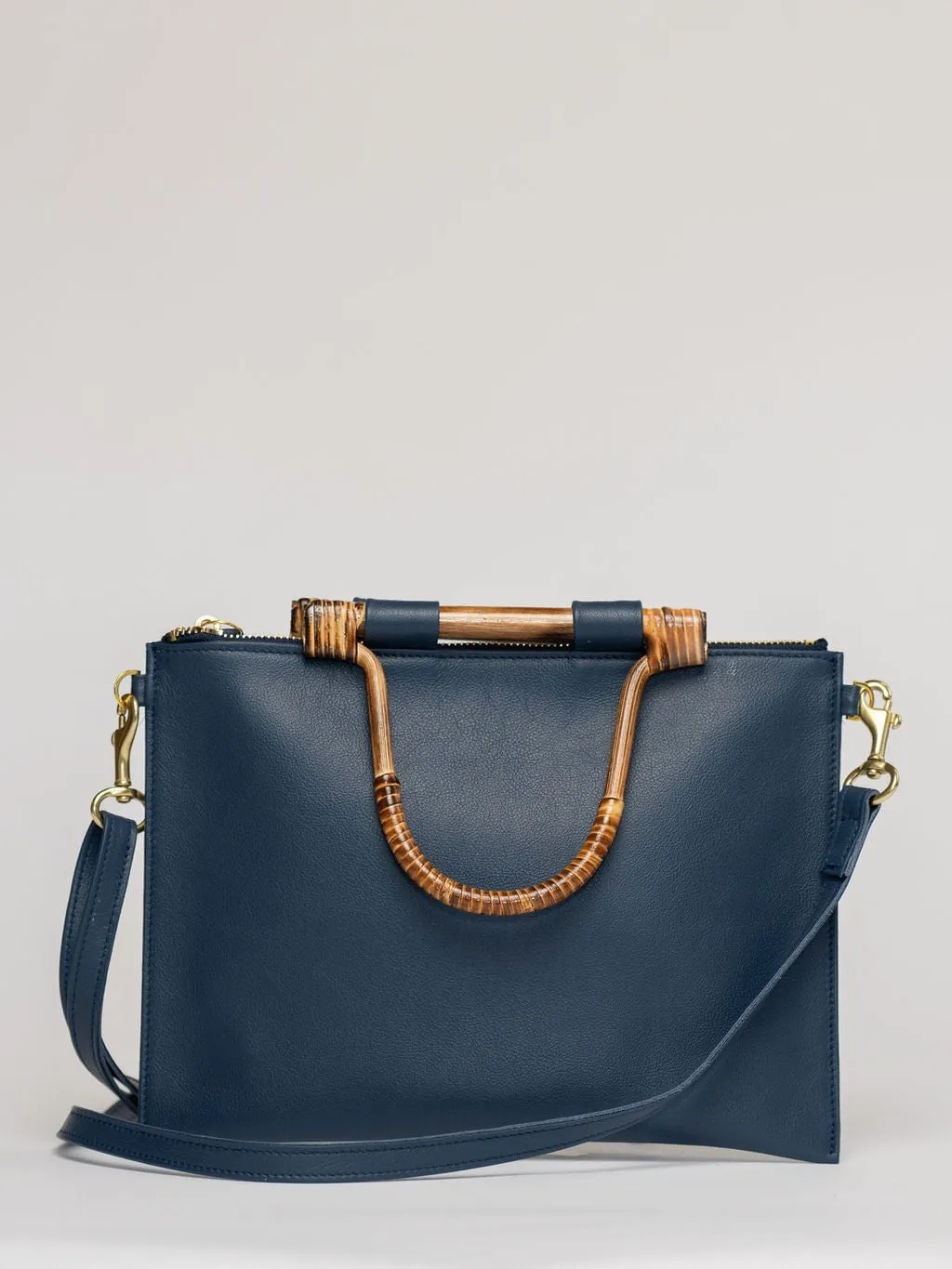The Bamboo Clutch   Crossbody | Navy