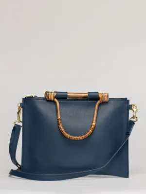 The Bamboo Clutch   Crossbody | Navy