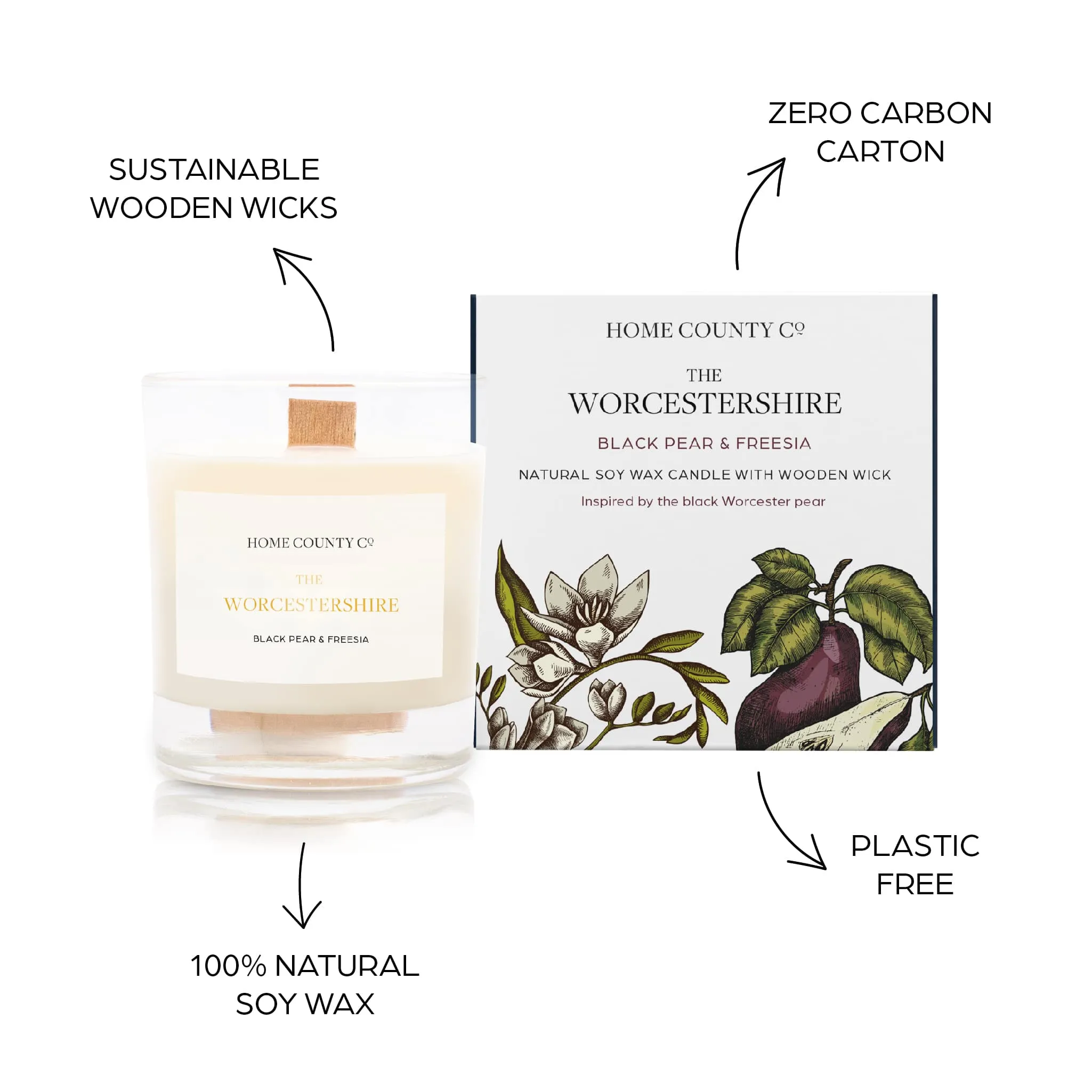The Worcestershire - Black Pear and Freesia Candle