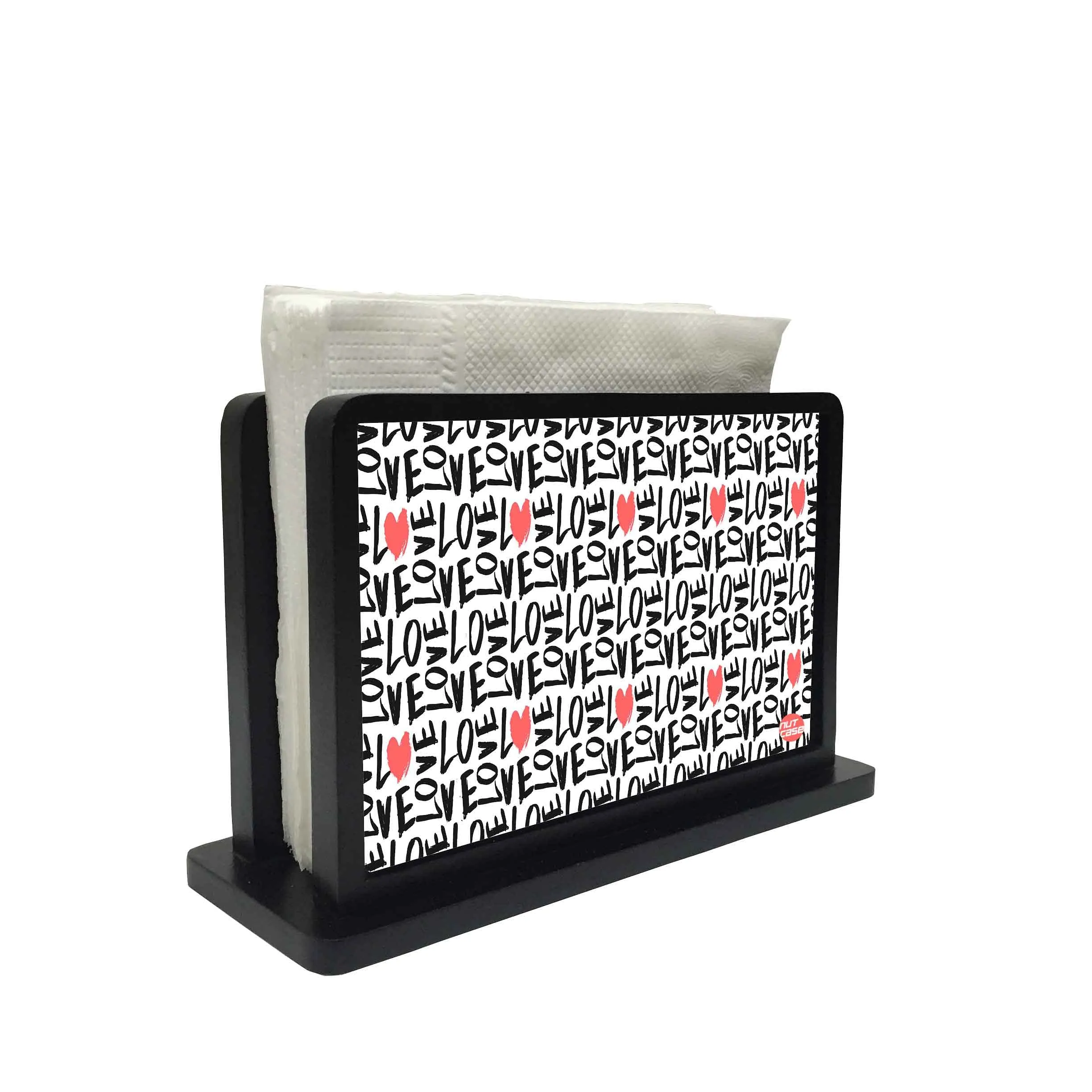 Tissue Paper Napkin Holder Stand - Love Repeat Pattern
