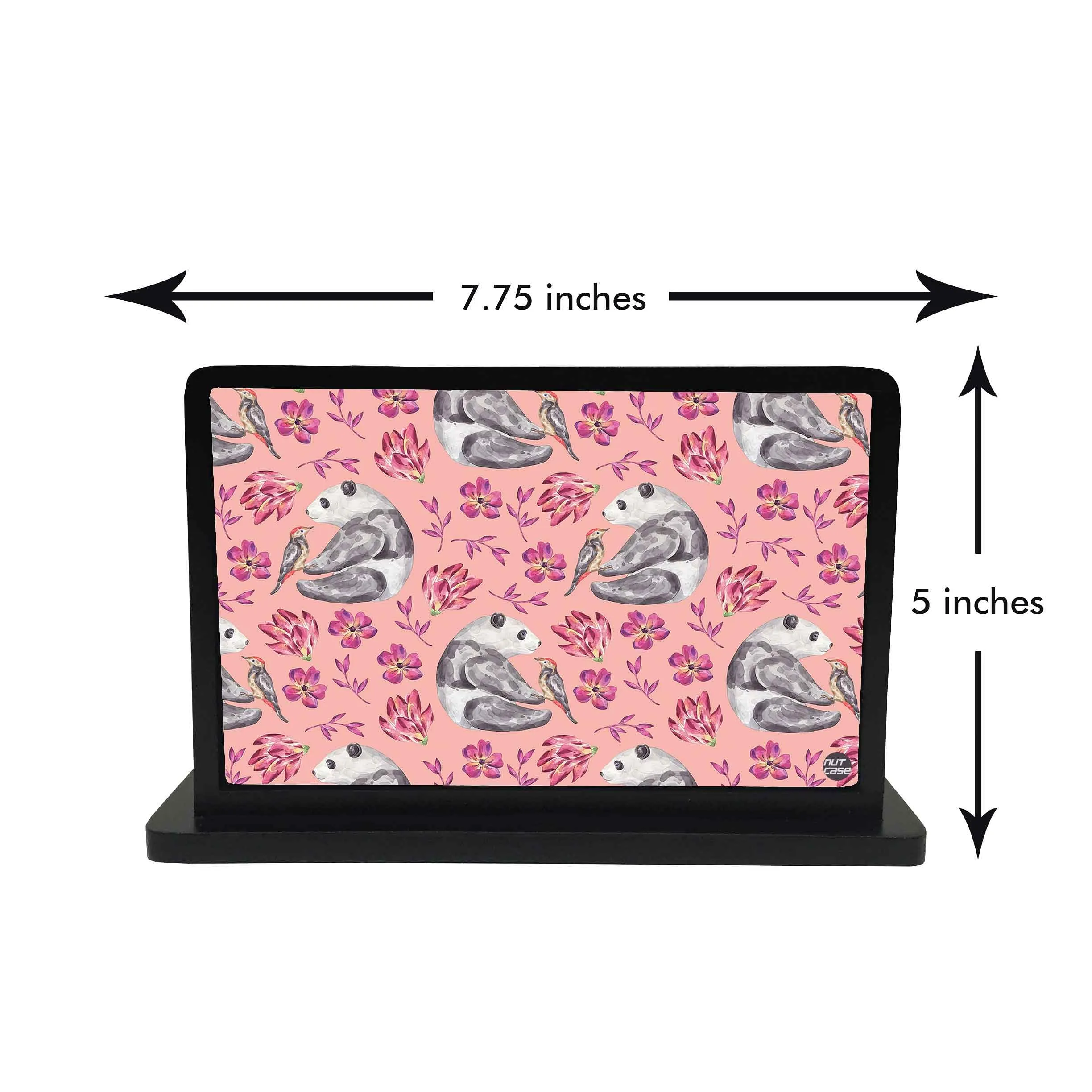 Tissue Paper Napkin Holder Stand - Pink Floral Panda