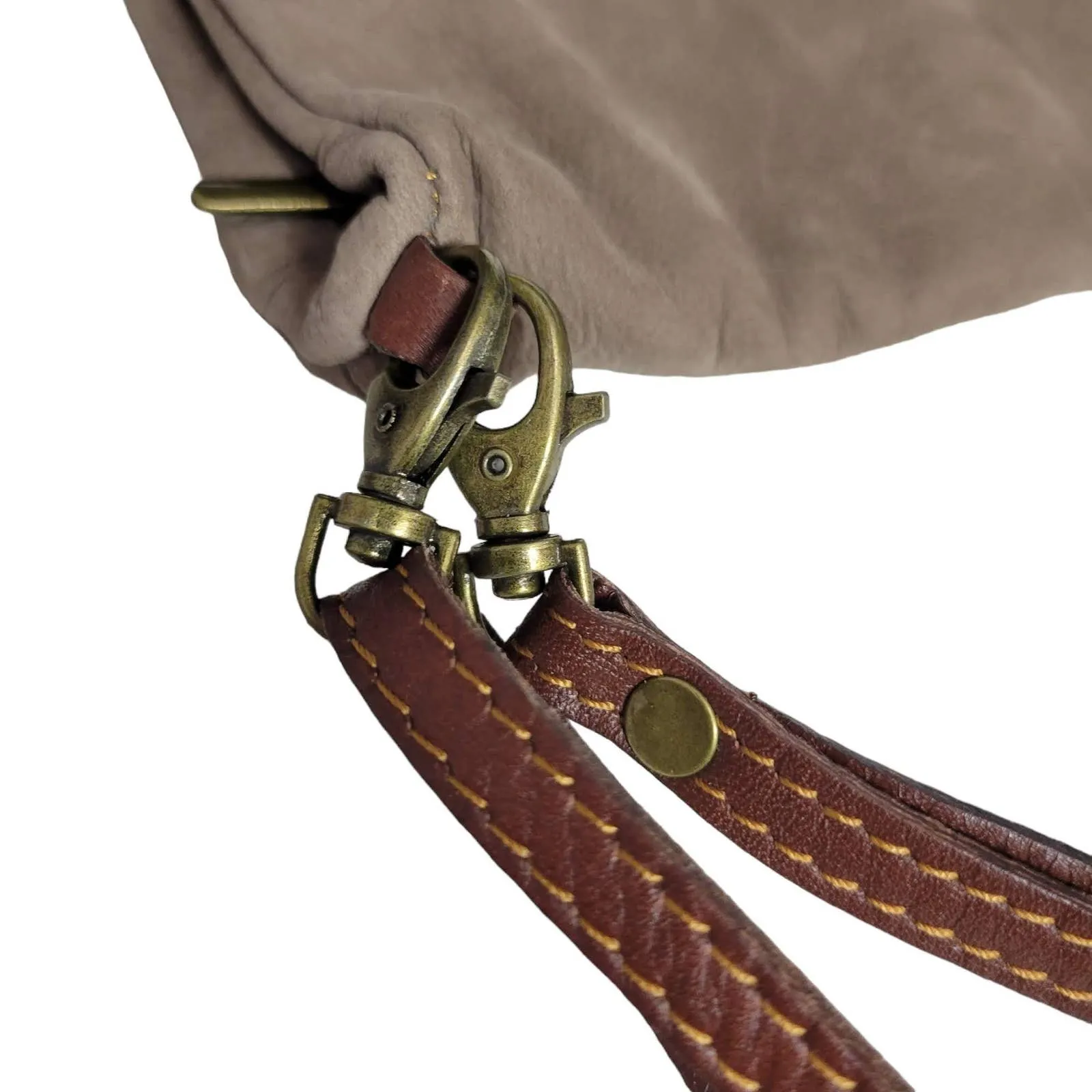 Toscana Foldover Convertible Bag Crossbody Brown Leather Minimalist Clutch Pouch