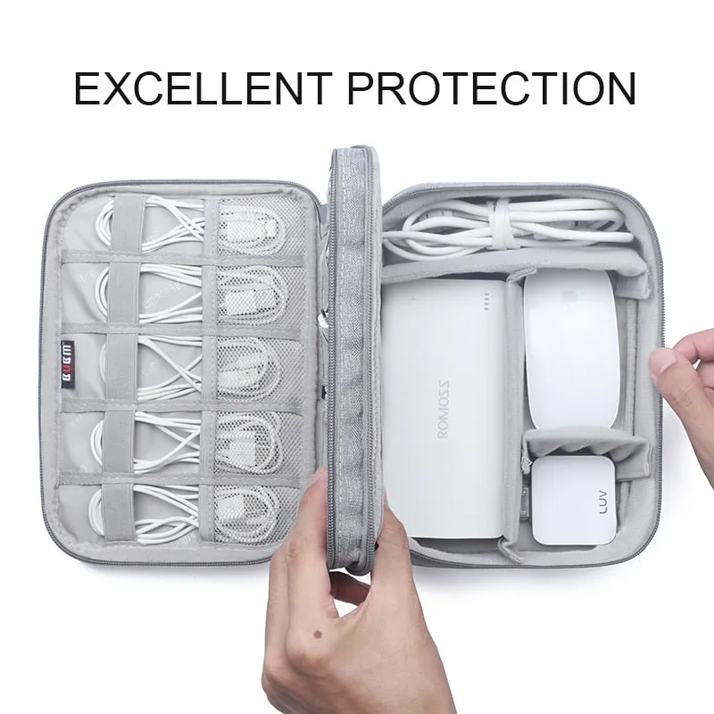 Travel Cable Cord Bag Accessories Gadget Gear Storage Cases for Various USB, Phone, Charger & Cable