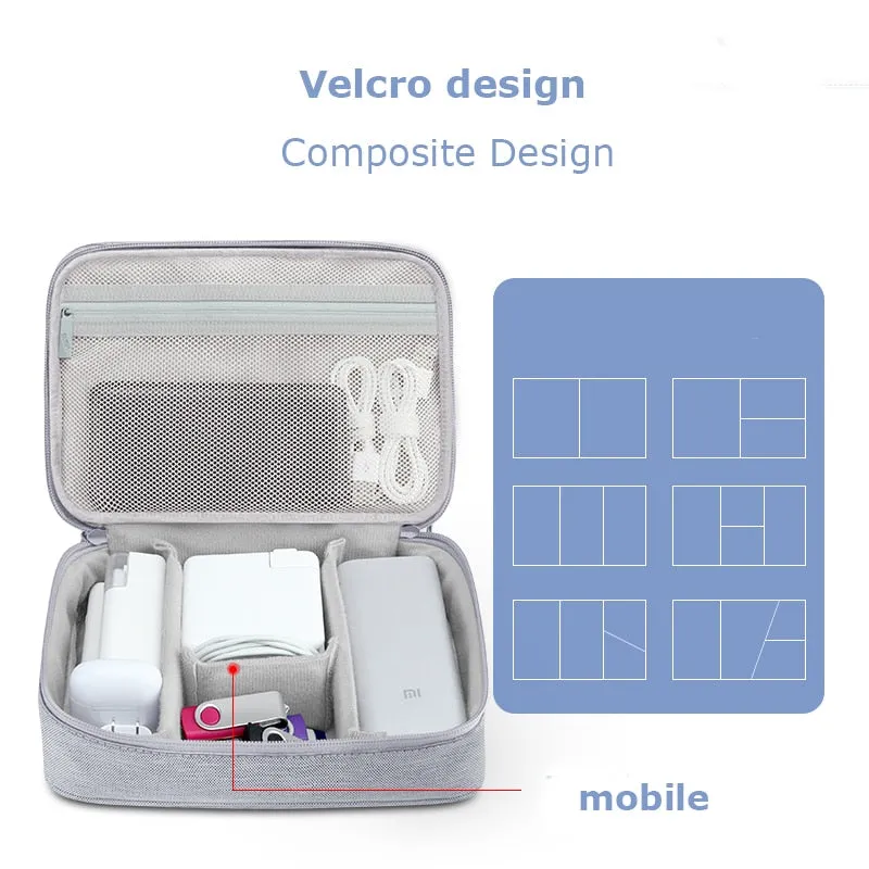 Travel Digital Organizer Pouch Cable Digital Storage Bags USB Gadgets Wires Charger Bag Case
