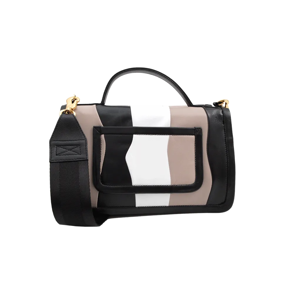Tricolor Front Flap Bag