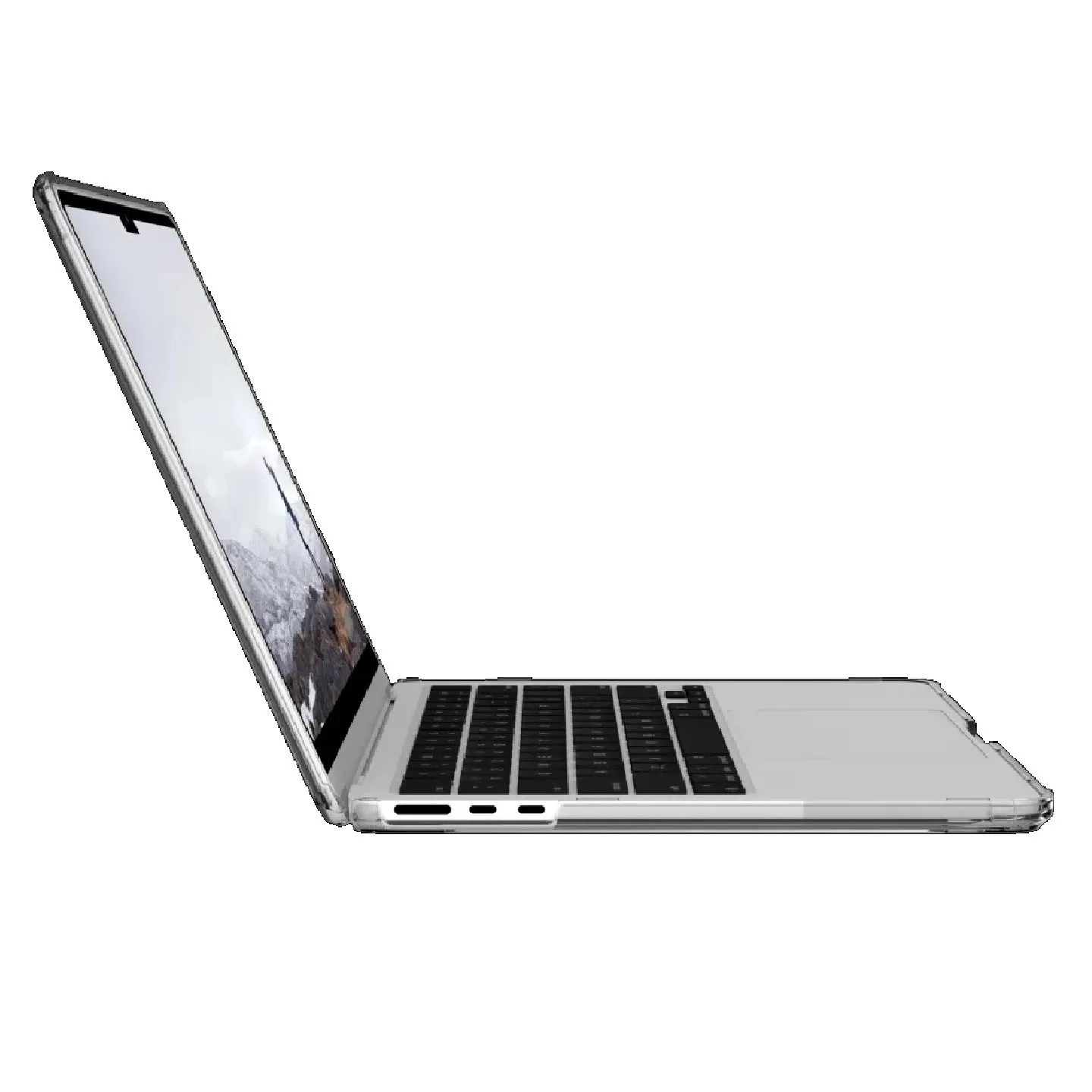 UAG [U] Lucent Apple MacBook Air (13") (M2/M3) Rugged Case - Ice/Black (134008114340) DROP  Military Standard Co-Mold Design 10 Years Warranty