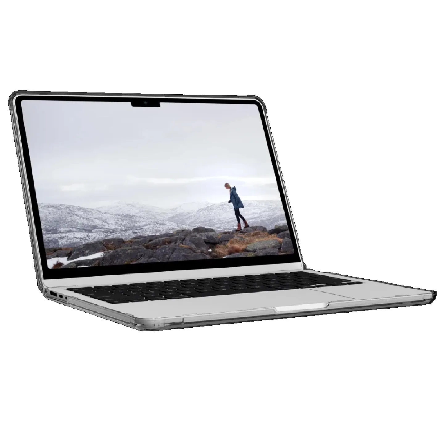 UAG [U] Lucent Apple MacBook Air (13") (M2/M3) Rugged Case - Ice/Black (134008114340) DROP  Military Standard Co-Mold Design 10 Years Warranty