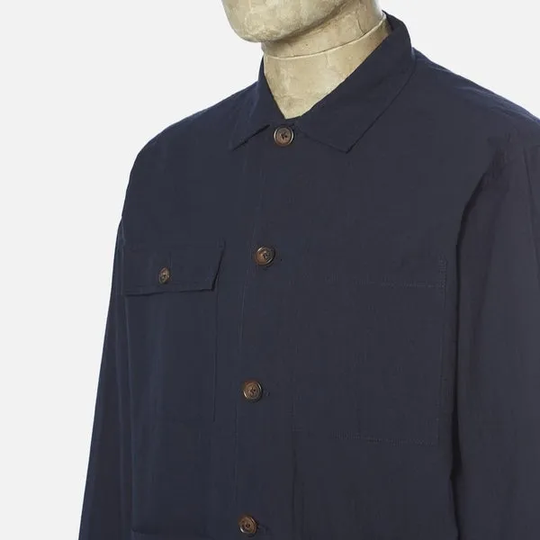 Universal Works Dockside Overshirt - Cotton Ripstop Navy