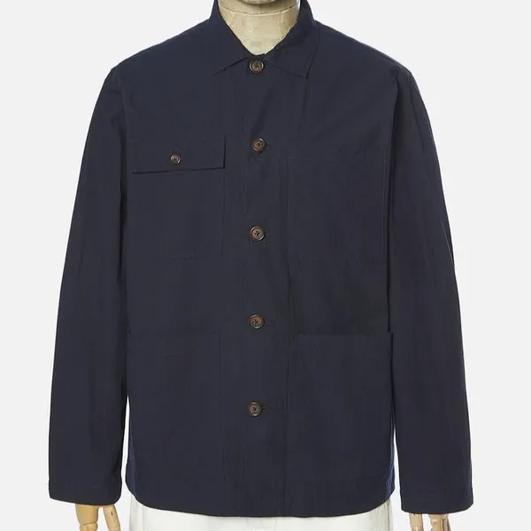 Universal Works Dockside Overshirt - Cotton Ripstop Navy