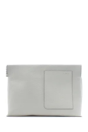 Valextra Grained Leather Clutch Bag