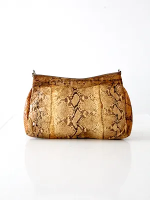 vintage snakeskin clutch purse