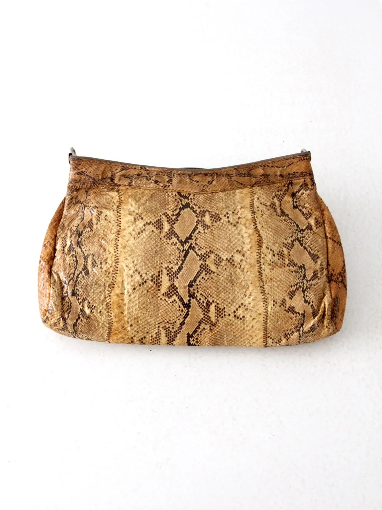 vintage snakeskin clutch purse