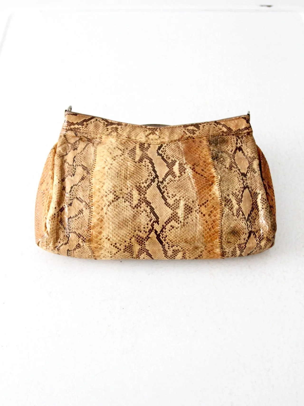vintage snakeskin clutch purse