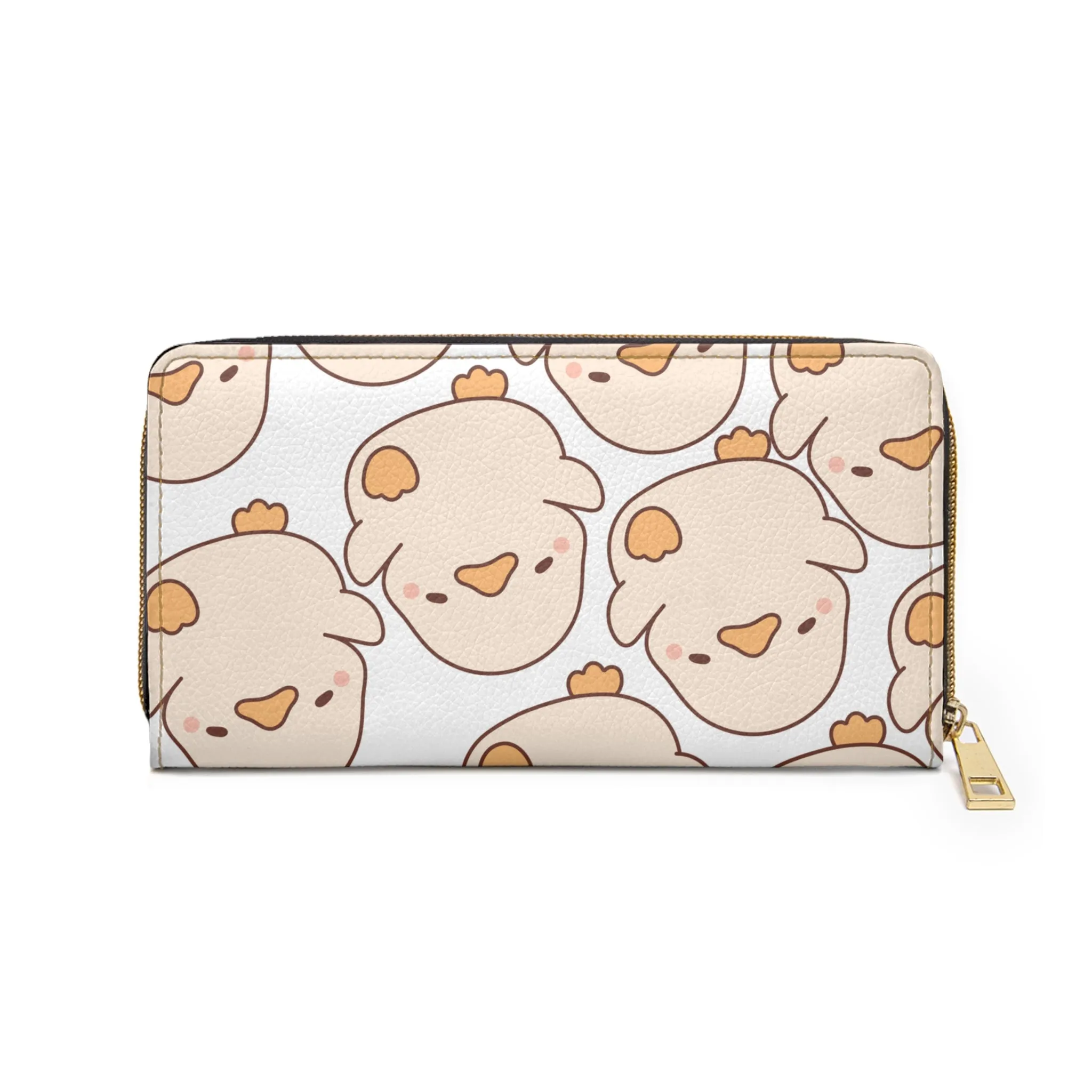 Wallet: Duck Duck Goose | Cute Bird Pattern Zipper Wallet