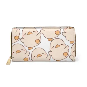 Wallet: Duck Duck Goose | Cute Bird Pattern Zipper Wallet