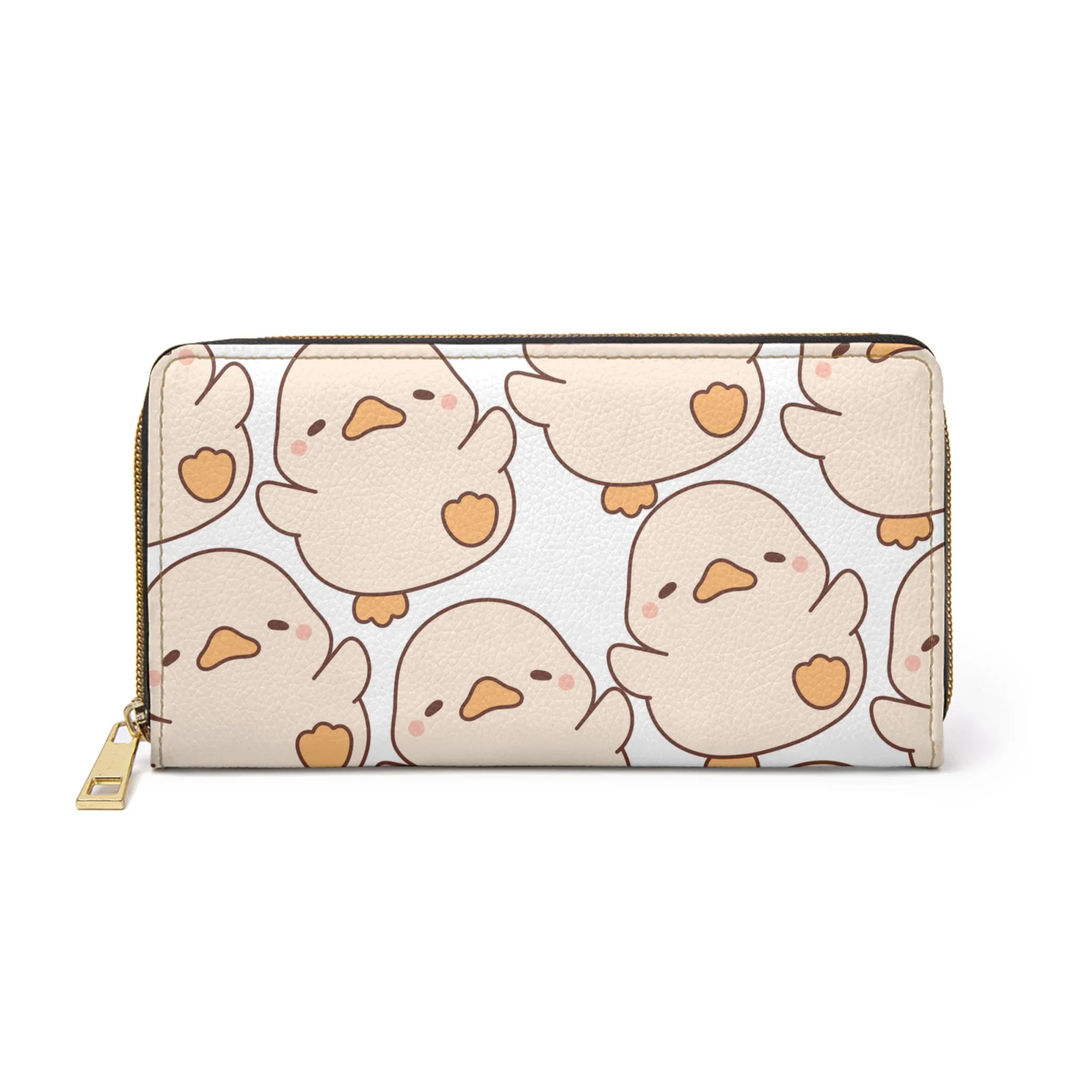 Wallet: Duck Duck Goose | Cute Bird Pattern Zipper Wallet