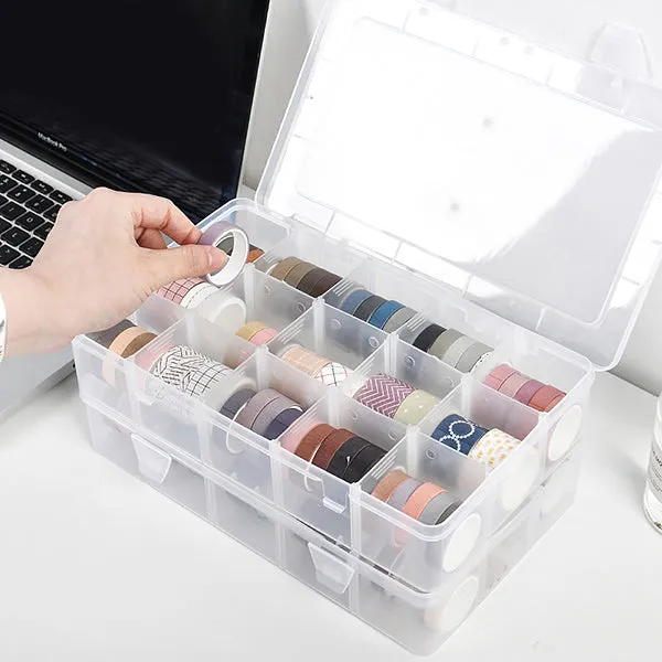 Washi Tape Adjustable 15 Grids Storage Organizer Box