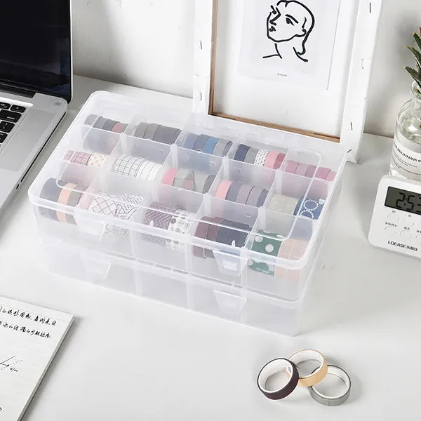 Washi Tape Adjustable 15 Grids Storage Organizer Box