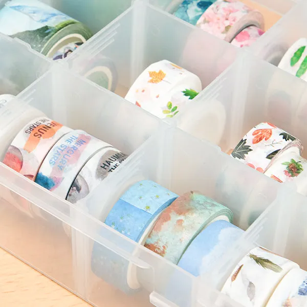 Washi Tape Adjustable 15 Grids Storage Organizer Box