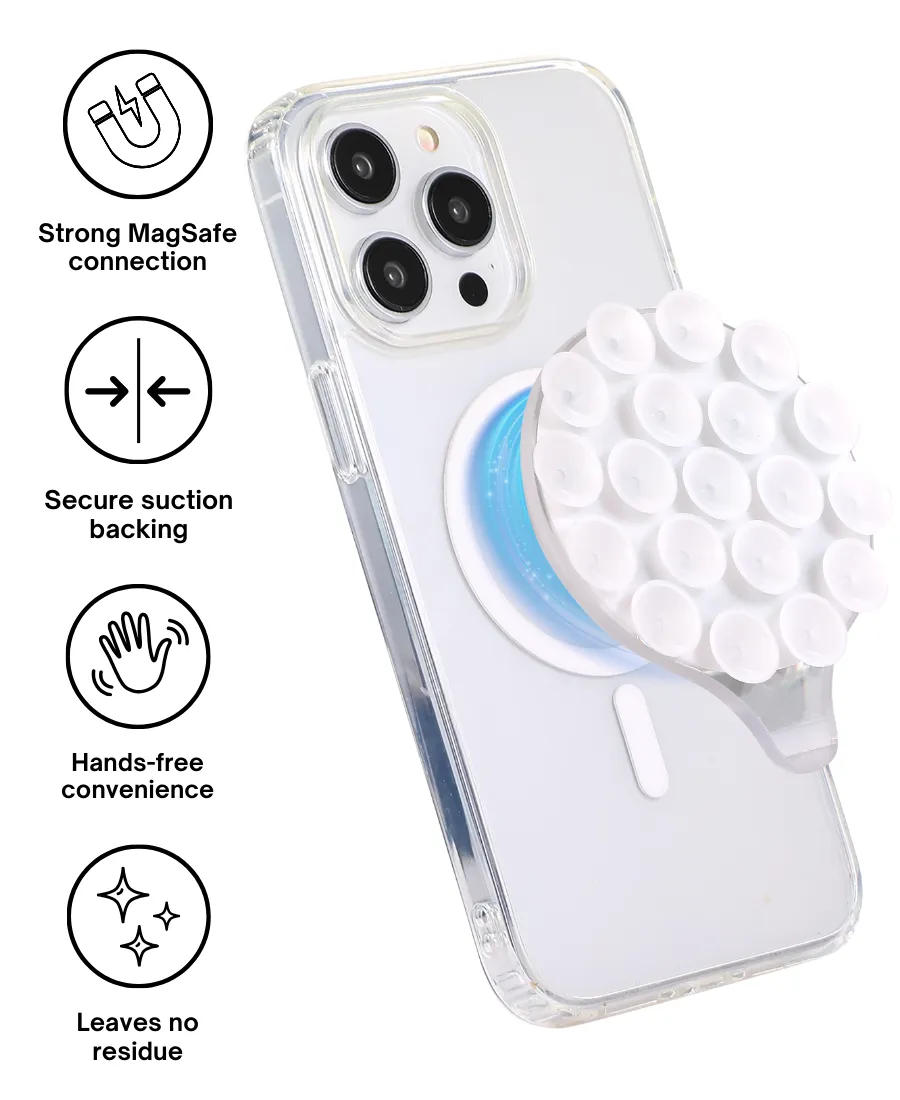 White MagSafe Suction Phone Mount