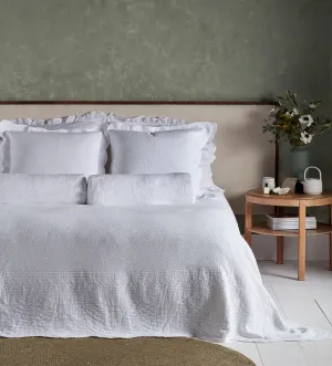 White Verity 100% Cotton Bedspread