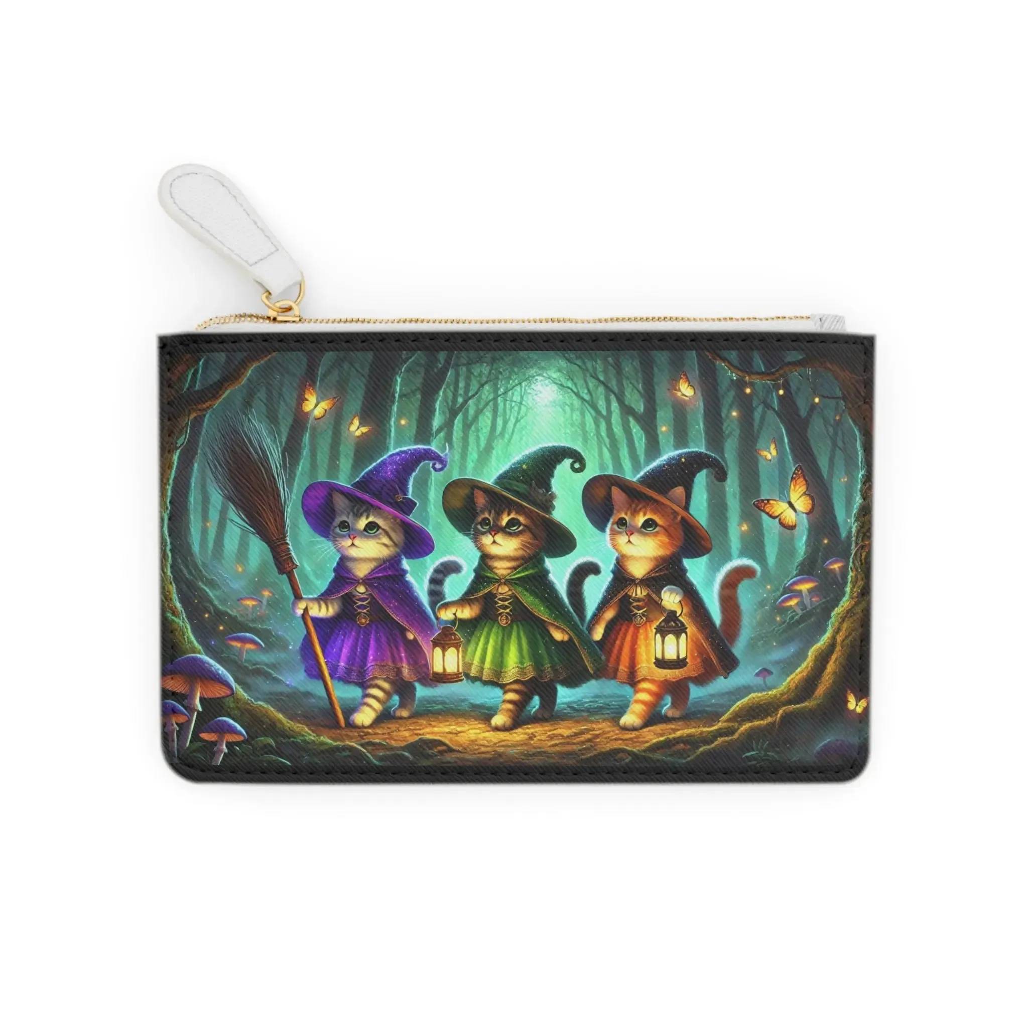 Witchy Cat  -  Mini Clutch Bag - Halloween Accessory