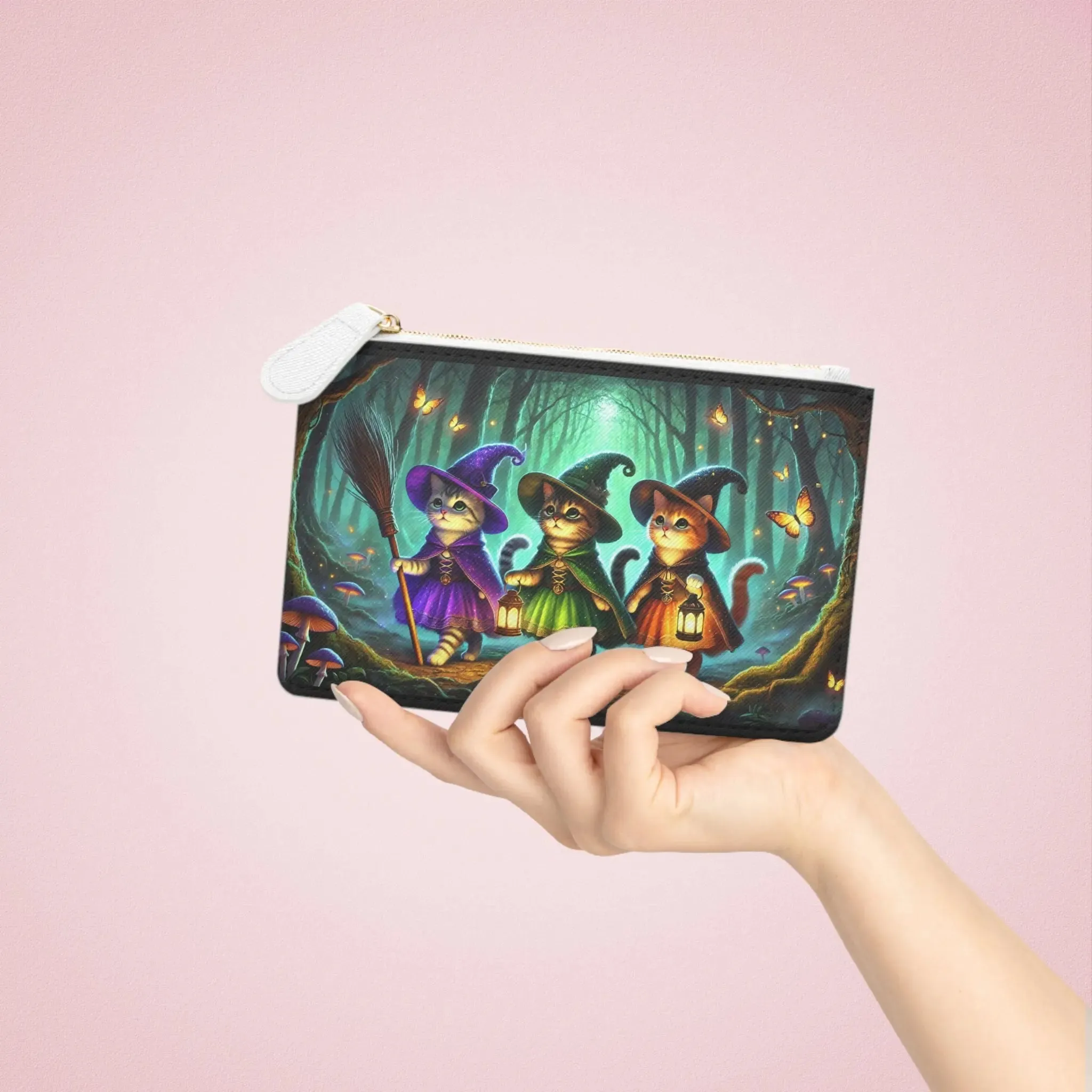 Witchy Cat  -  Mini Clutch Bag - Halloween Accessory