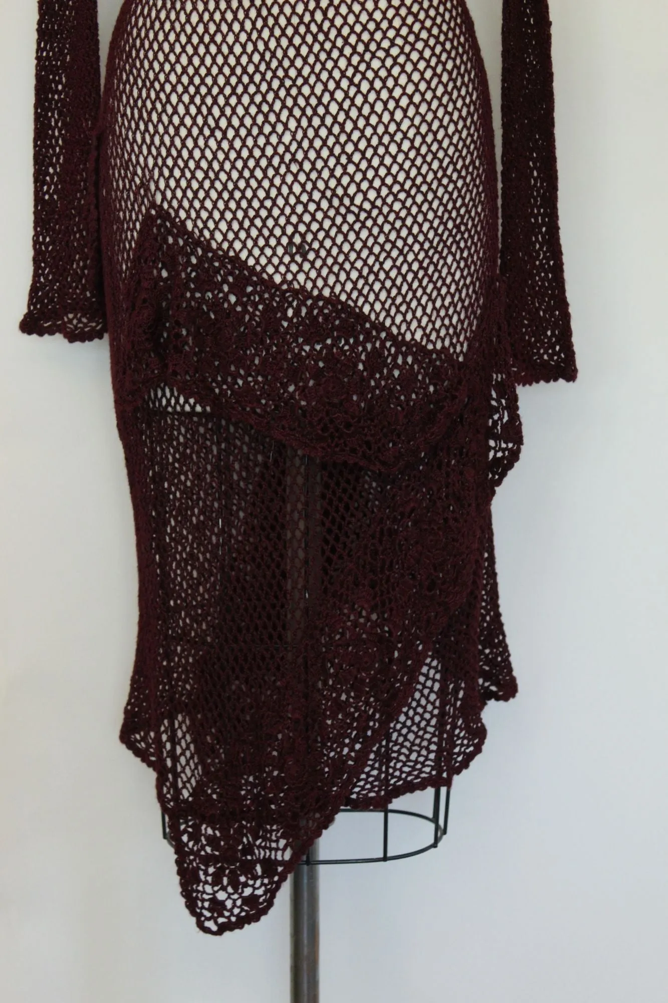 Womens Red Mesh Dress