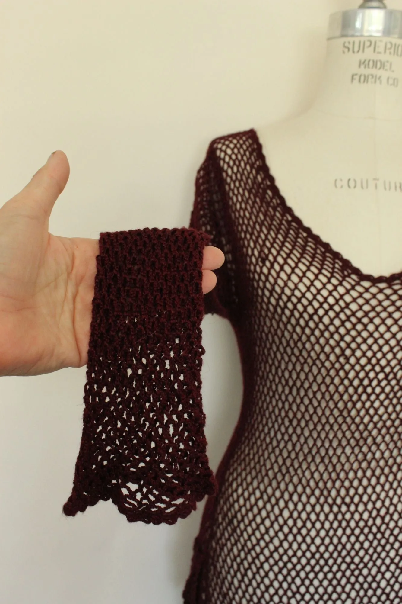 Womens Red Mesh Dress