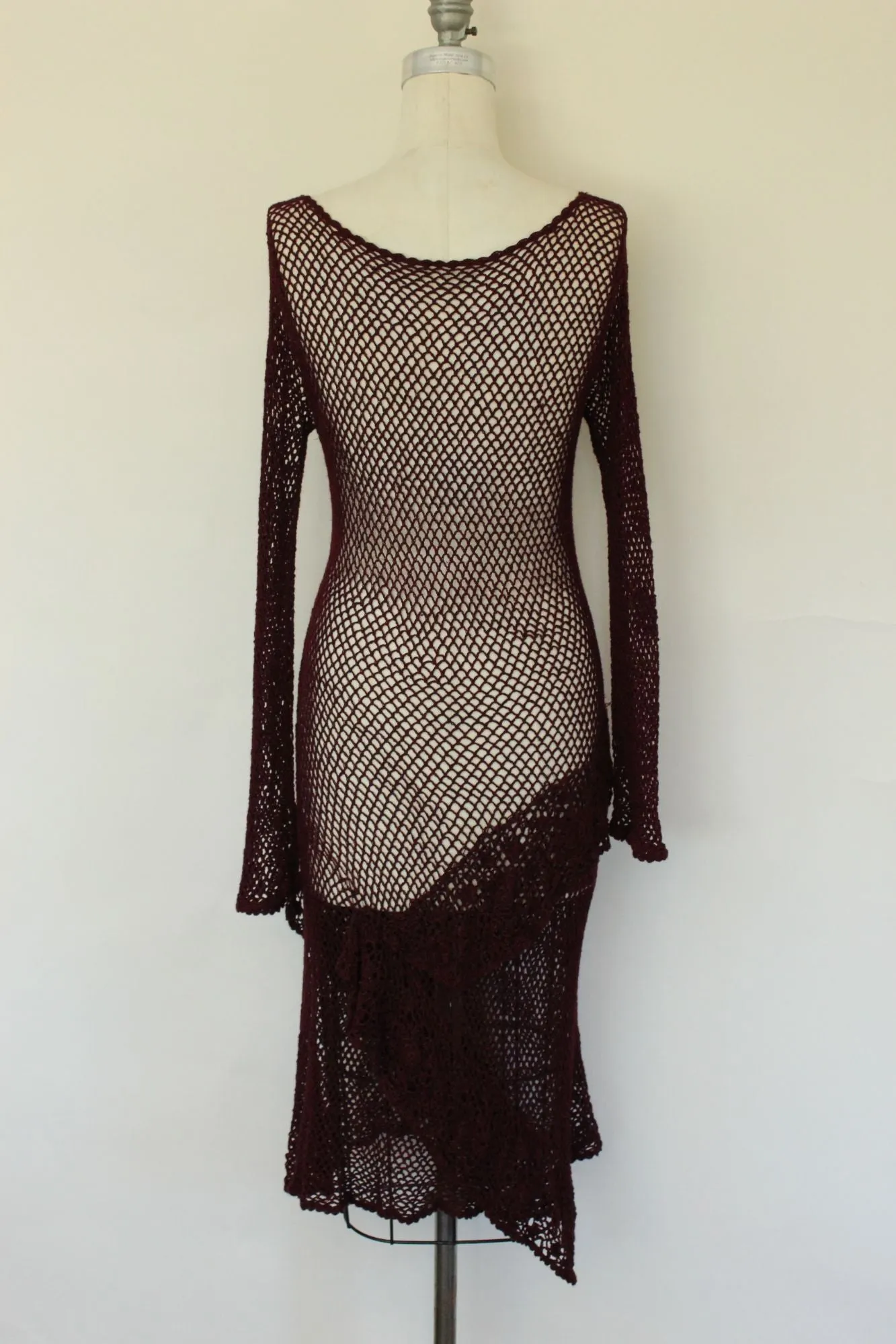 Womens Red Mesh Dress