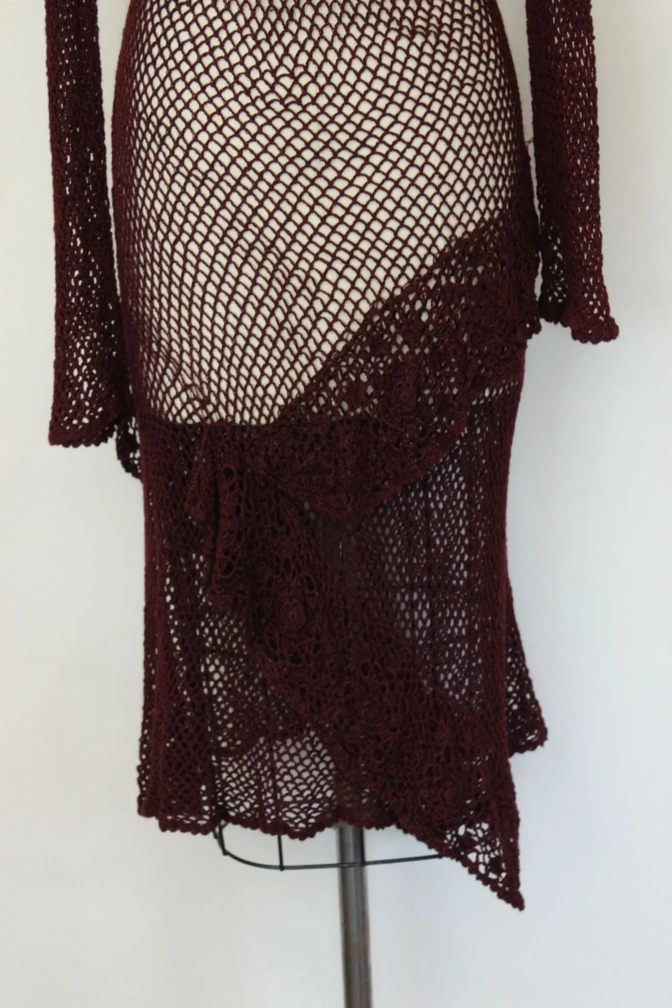 Womens Red Mesh Dress