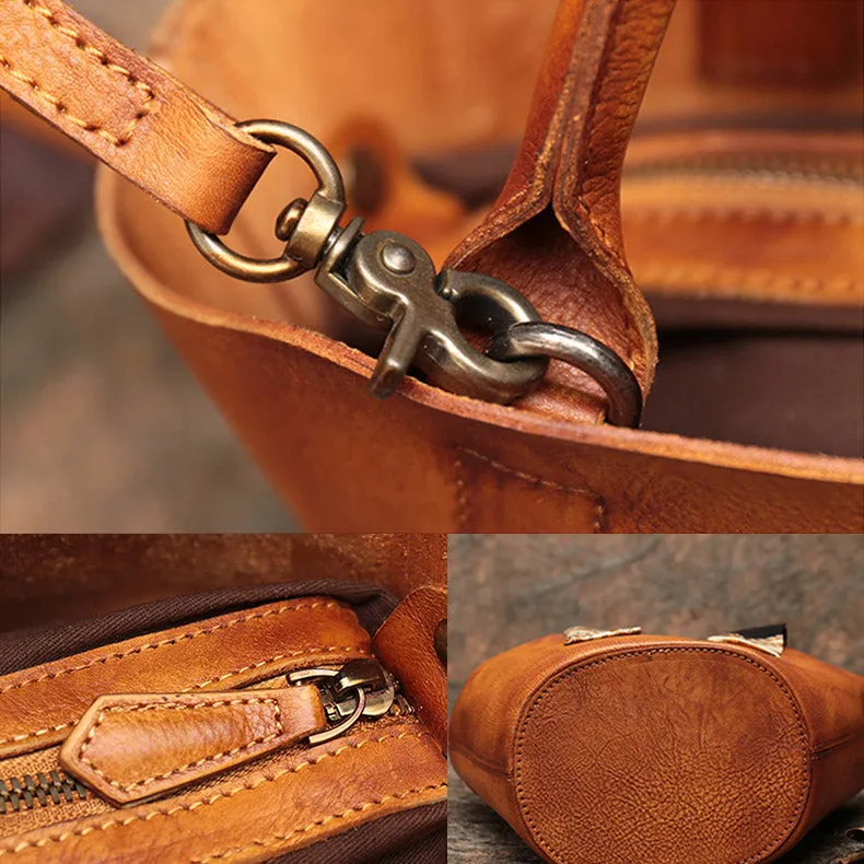 Womens Small Green Leather Bucket Bag Designer Crossbody Bags Purse for Women