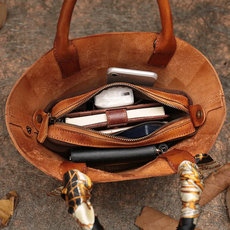 Womens Small Green Leather Bucket Bag Designer Crossbody Bags Purse for Women