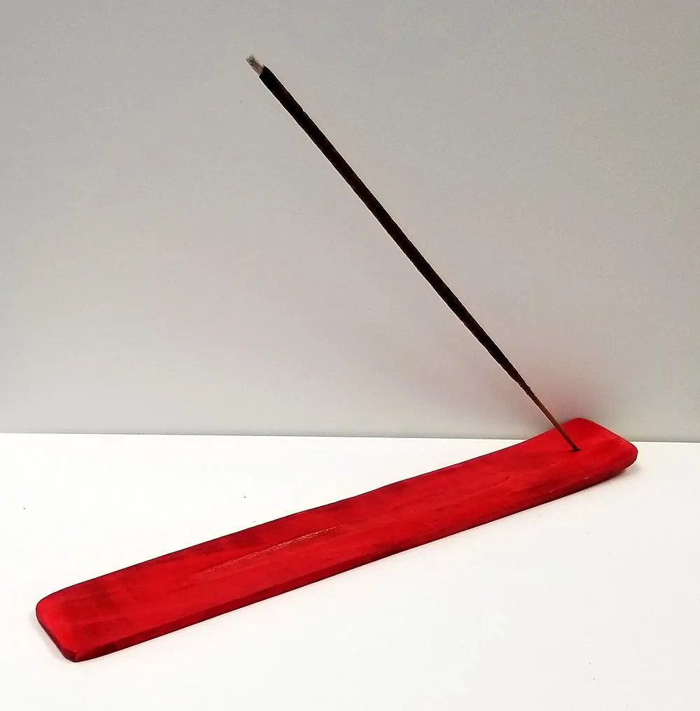 Wood Incense Holder - Red