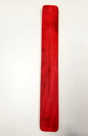 Wood Incense Holder - Red